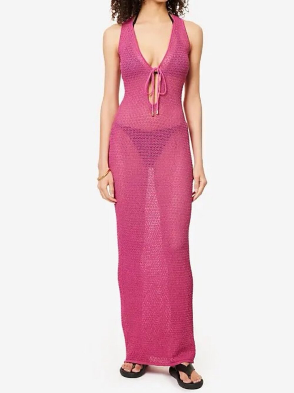 Monday Swimwear Monte Carlo Dress in Dragonfruit